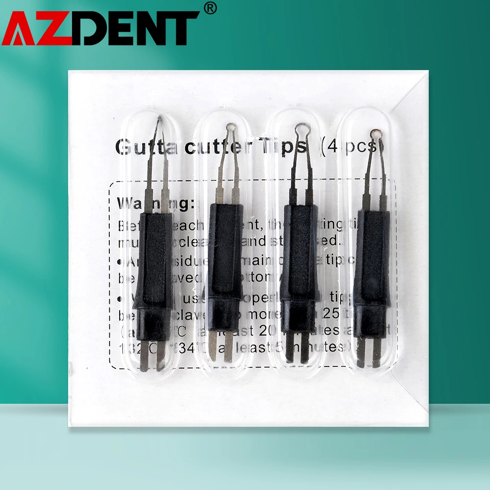 Embouts de coupe gutta dentaire Azdent, accessoires, 4 pièces/paquet