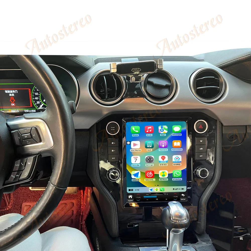 10.4 بوصة لفورد موستانج 2015-2021 أندرويد راديو السيارة ستيريو استقبال Autoradio مشغل وسائط متعددة نظام تحديد المواقع نافي رئيس وحدة الشاشة