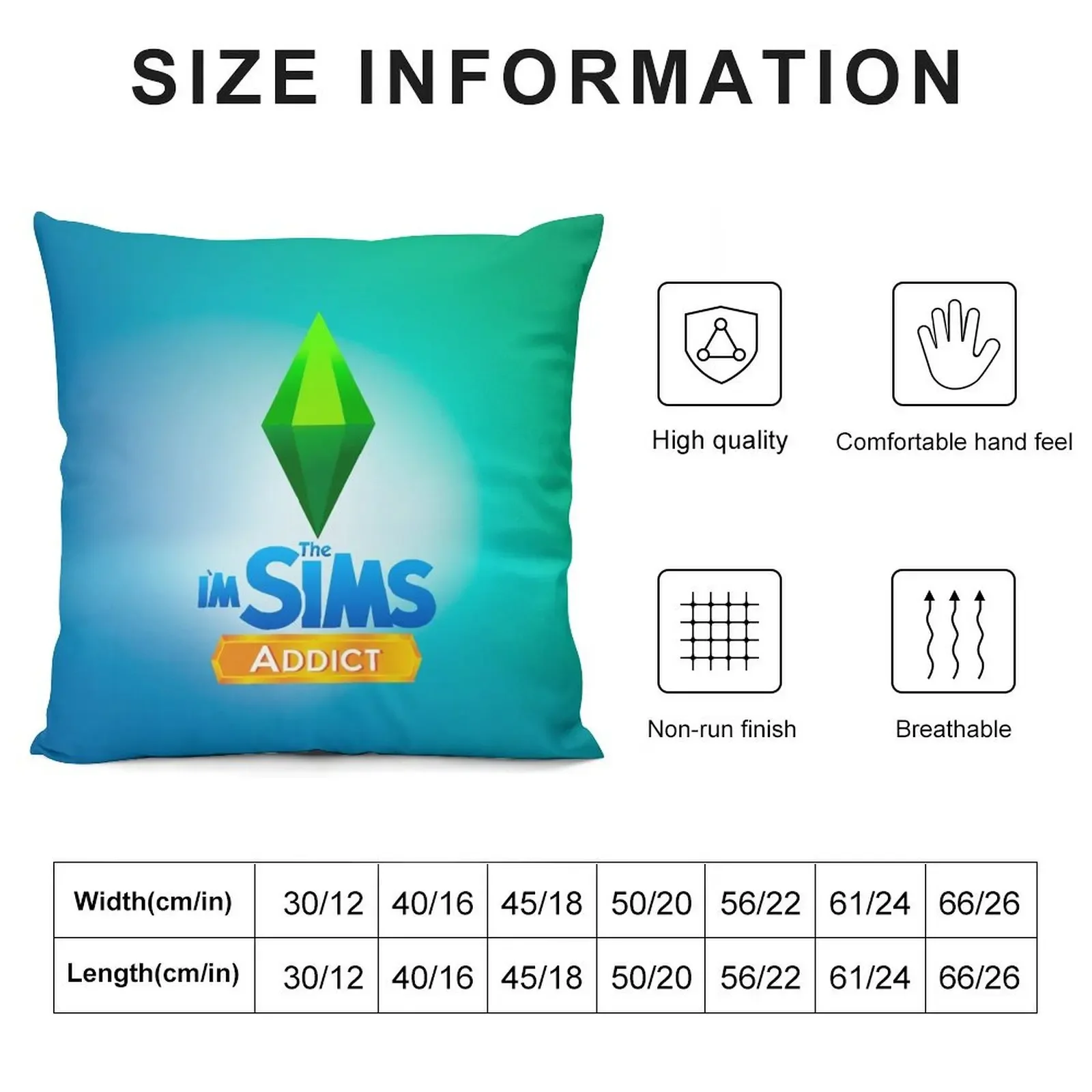 I'm The Sims Addict Throw Pillow Plaid Sofa ornamental pillows for living room Covers For Sofas pillow