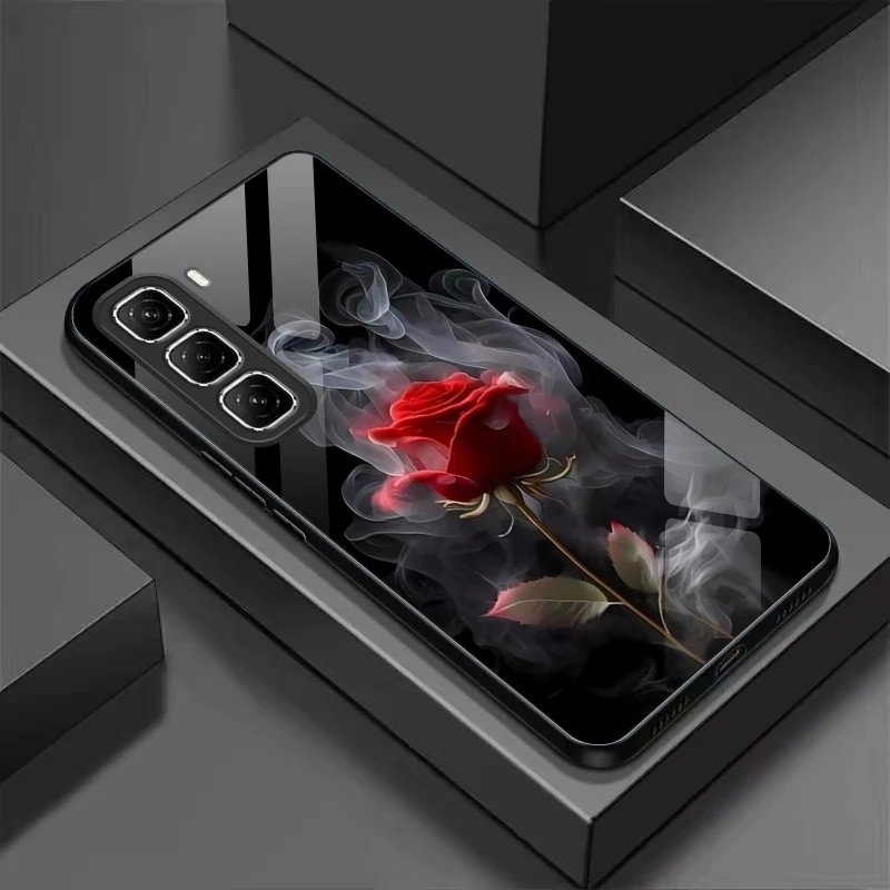 

Подходит для [infinix Smart 9 8 7 6 5 4 HOT 12 PLAY ПРИМЕЧАНИЕ 50 40 5G PRO PLUS] Стеклянный чехол для телефона, защитный чехол