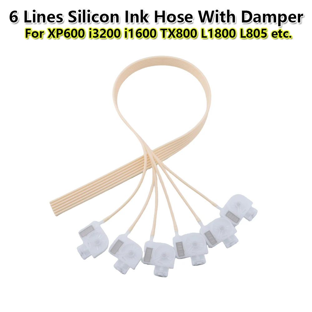 أنبوب حبر طابعة سيليكون ناعم مع المثبط 6 صفوف نظام كيبك أنبوبة لينة سيليكون مرنة ل L18050 ET8550 18100 #2