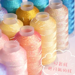 600yards Gold Thread 6-strand Magic Color Thread Color-changing Braided Wire Manual Diy Knitting Bracelet Embroidery materials