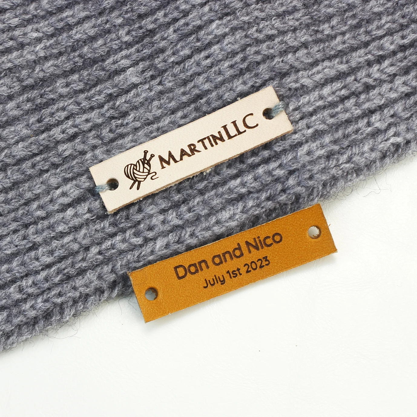 10X40 mm,Sewing Leather Tag,Personalized With Custom Logo or Text For Hats Knits Tag,Crochet And Handmade brands Clothes Labels