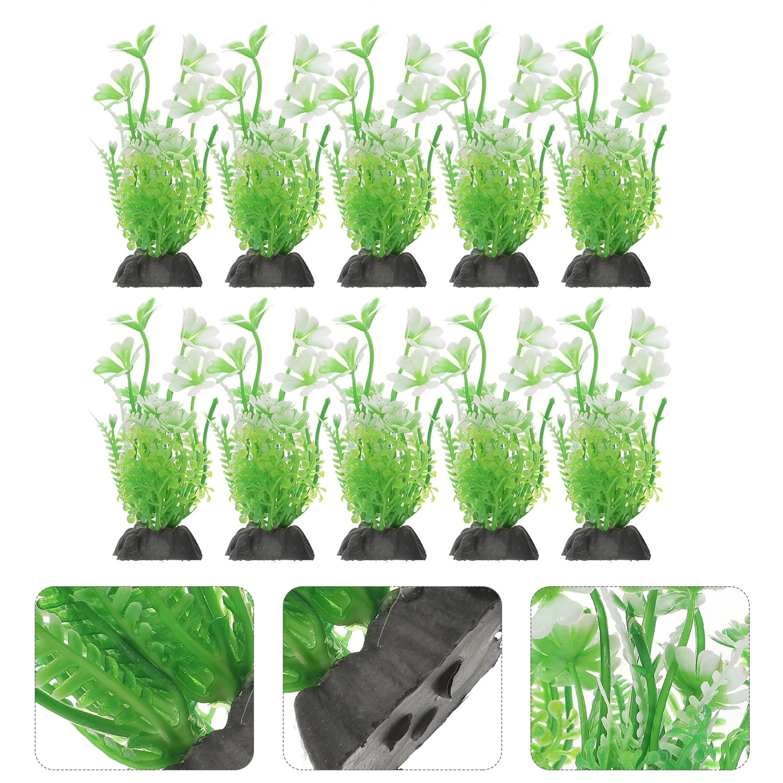 

10 Pcs Aquatic Decoration Betta Tank Accessories Aquarium Ornaments Fish for Plants Small Decorations Tanks Plastic Aquariums