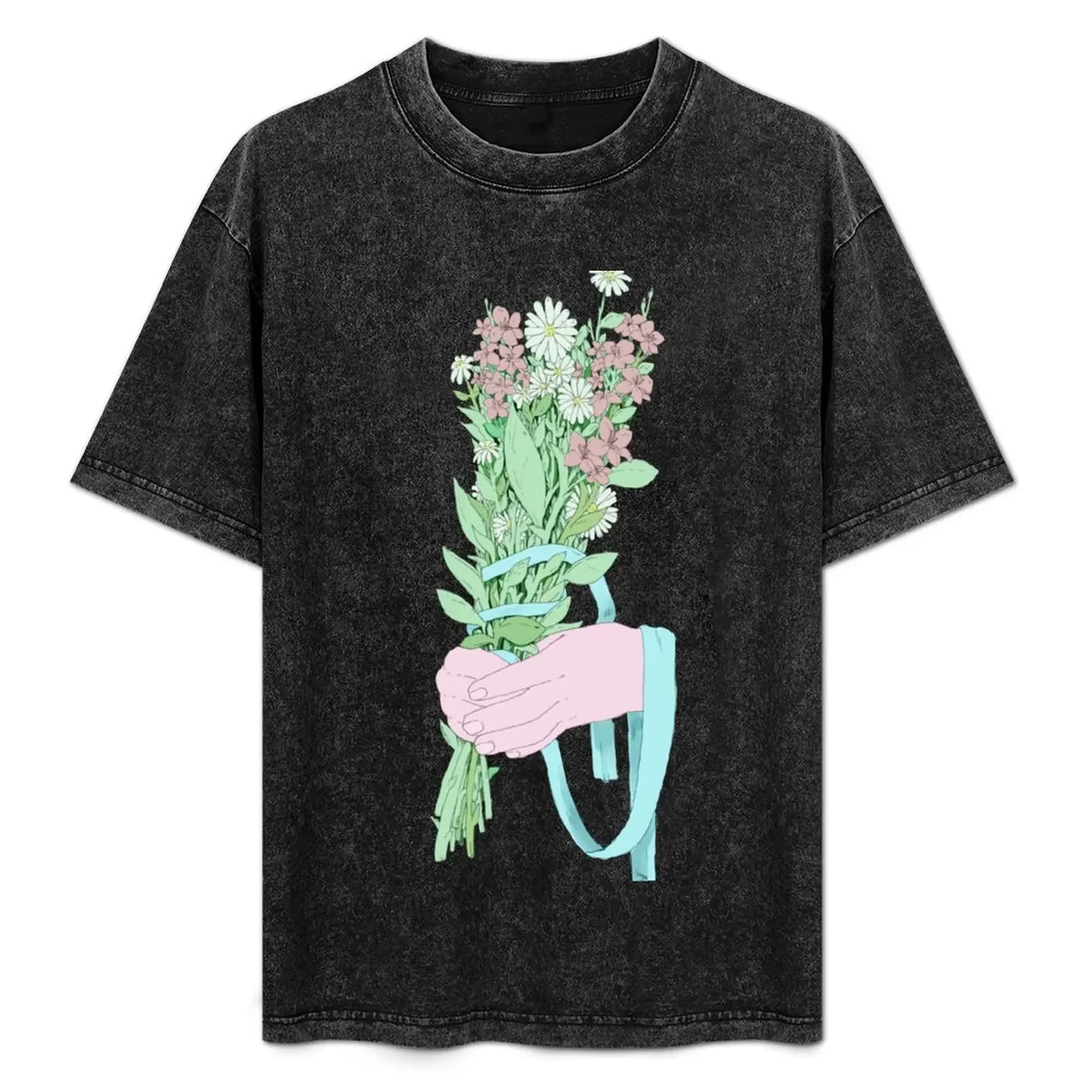 Bouquet (notext) T-Shirt plus size clothes summer tops boys animal print mens champion t shirts