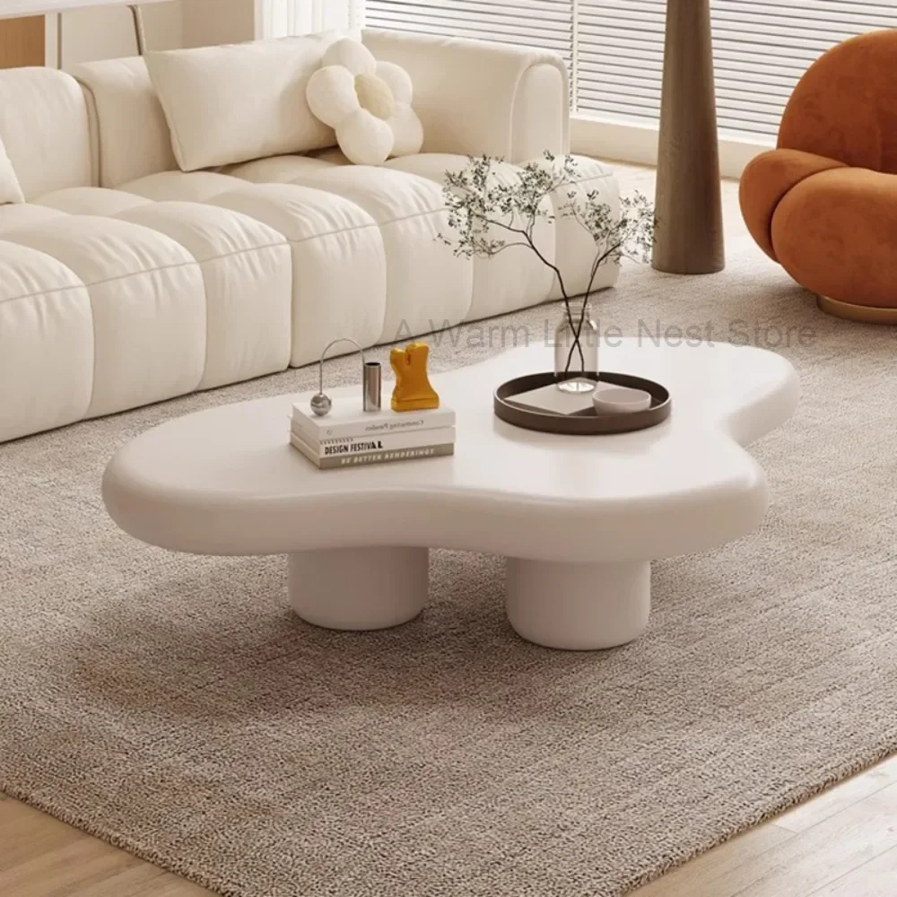 Irregular Cloud Kawaii Coffee Tables Makeup Bedroom Low Large Center Side Table Korea Standing Breakfast Table Basse Furniture