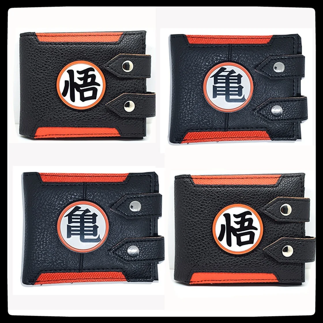 Monedero corto de Dragon Ball, de cuero sintético verde, personalizable, para hombres y mujeres, con bolsillo para monedas y espacio para tarjetas, ideal como regalo de cumpleaños.