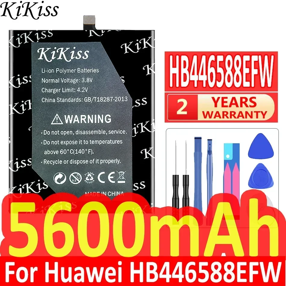 KiKiss Battery 5600mAh HB446588EFW for Huawei HB446588EFW High-capacity Mobile Phone Built-in