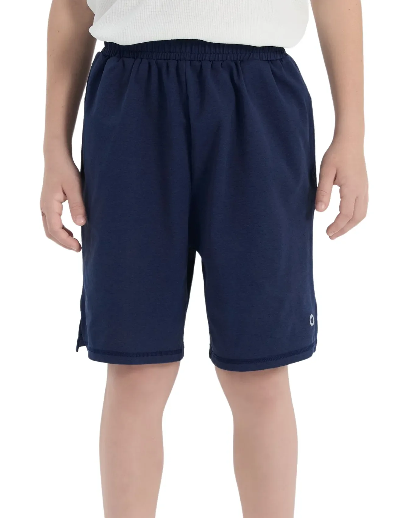 

PatPat Boys Quick Dry Breathable Solid Color Sports Shorts With Pockets Elastic Waist Casual Style