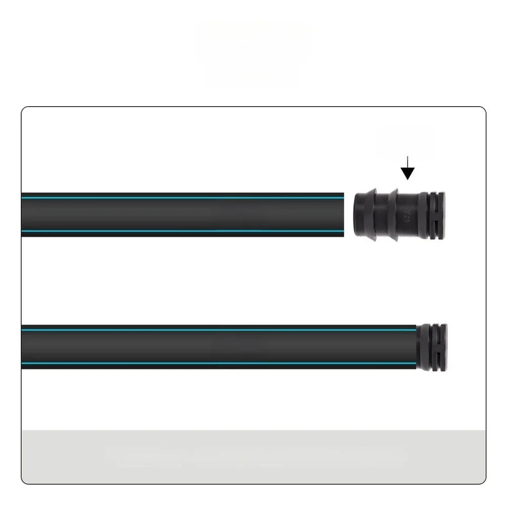 10pcs 25mm Barbed Pipe Connector For Garden Irrigation System, Durable= PE Watering Fitting For Lawn Sprinklers 2.5*2.4*3.9cm