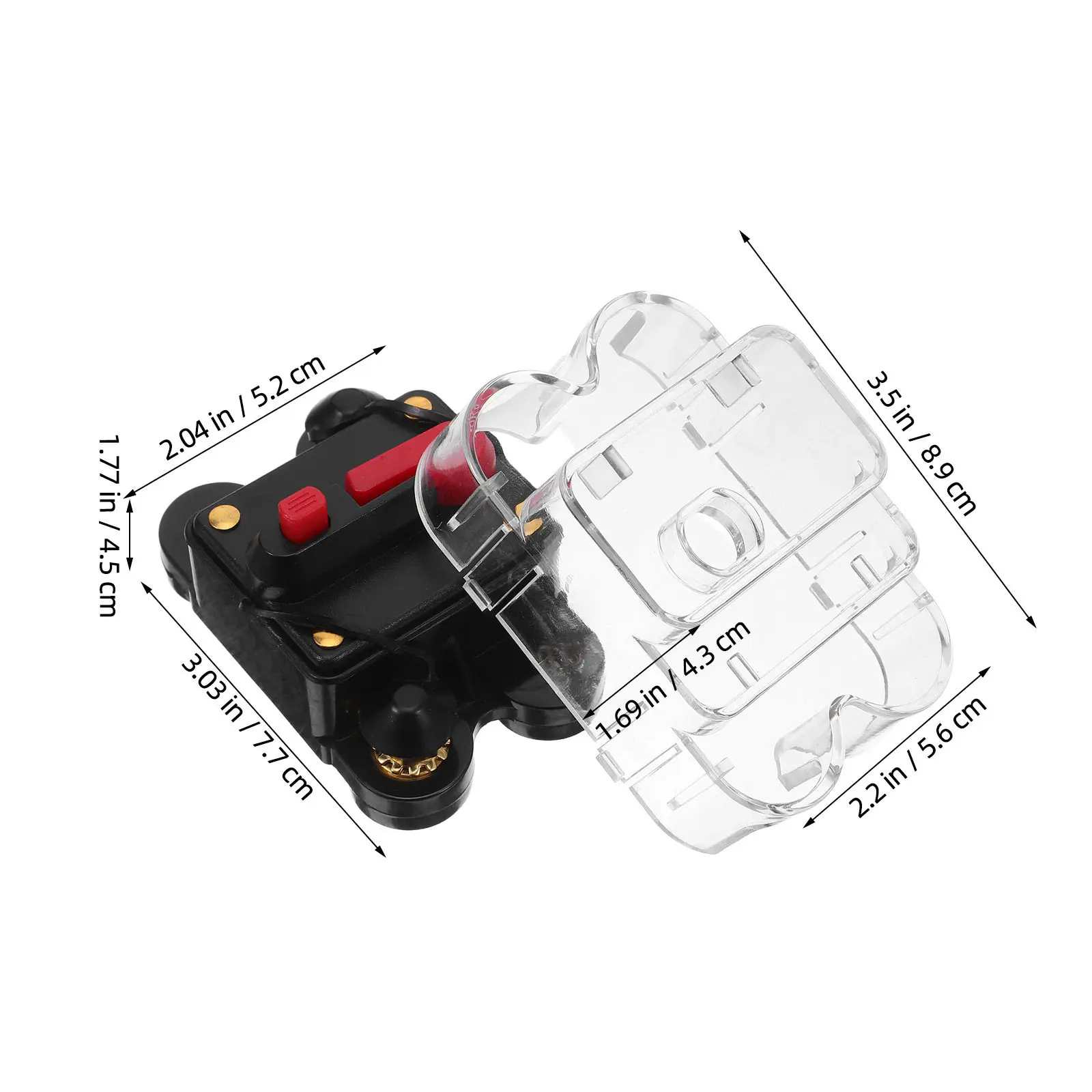 40A Car Circuit Breaker Automatic Reset Inline Fuse Block Holder Inverter for Automotive Car Stereo Marine Boat Rv