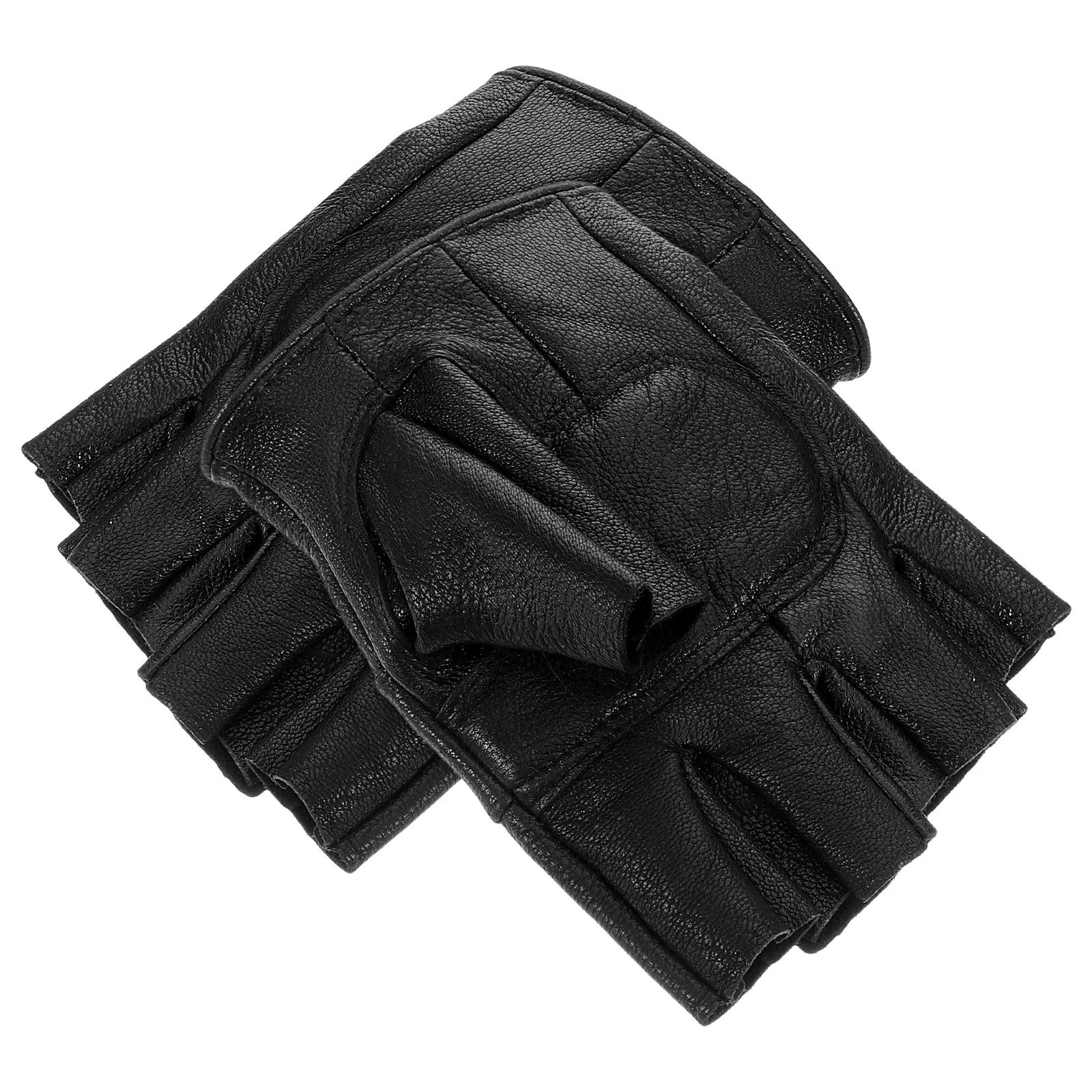 

Men Black Fingerless Gloves Half Finger Cycling Motorcycle Gloves for Riding Gym Workouts Outdoor Sports Fitness