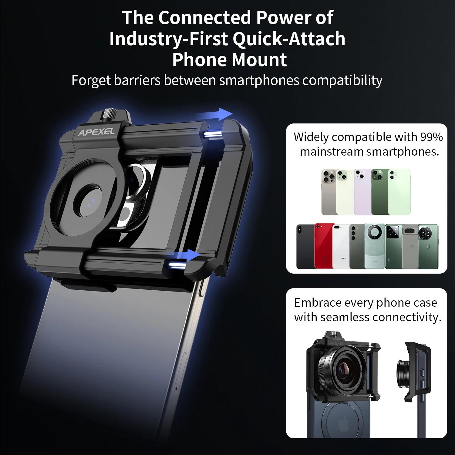 APEXEL 10-20X Zoom Macro Lens HD Micro Phone Camera Lenses Support Eye Macro Photography for iPhone Samsung All Smartphones