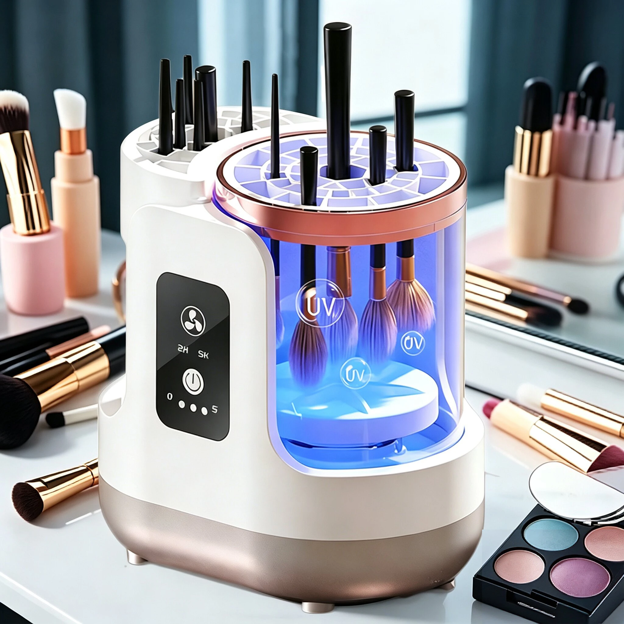 Electric 3 IN 1 Makeup Brush Cleaneing Machine Makeup Brush Dryer Portable Automatic USB Cosmetic Brushes Cleaner Tool