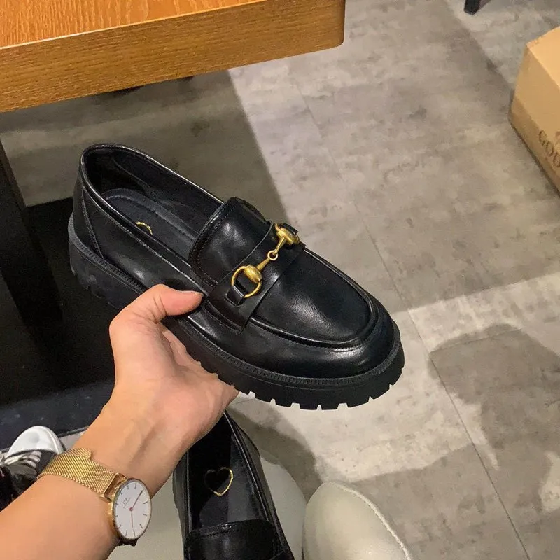 

Женские лоферы на платформе, весна 2021, новые универсальные однопедальные