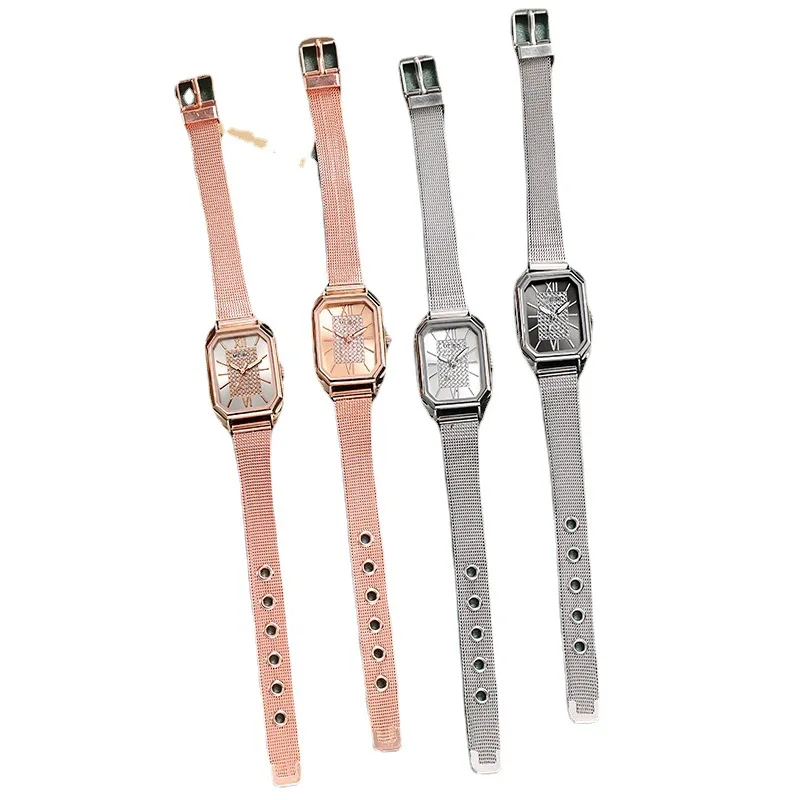 Women Luxury Famous Brand Watches Womens Stainless Steel Rectangle Quartz Watch For Women Fashion Dress Watches Relogio Feminino