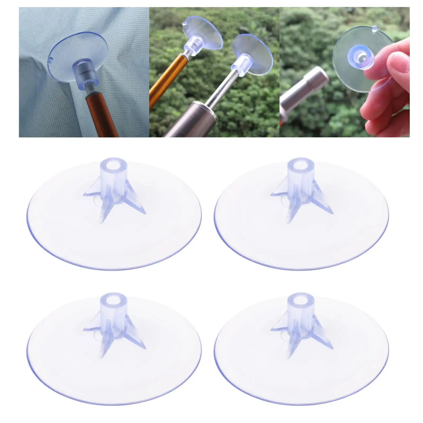 4 Pieces Outdoor Tent Cover Stab-Resistant End Caps Replacement Tips Climbing Accessories Canopy Hiking BBQ Camping image 3