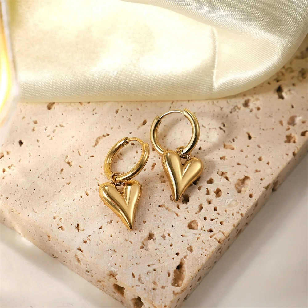 EILIECK 316L Edelstahl Rosenblüten-Anhänger Halskette Ohrringe Set für Damen Neues Geschenk 18K Vergoldet Wasserdichtes Schmuckset – Detail 12