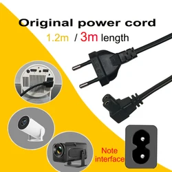 HY300 projector 1.2m 3m original extended power cord, AC cable extension , cable charging HY320 projector  EU US  AU UK Plug ﻿