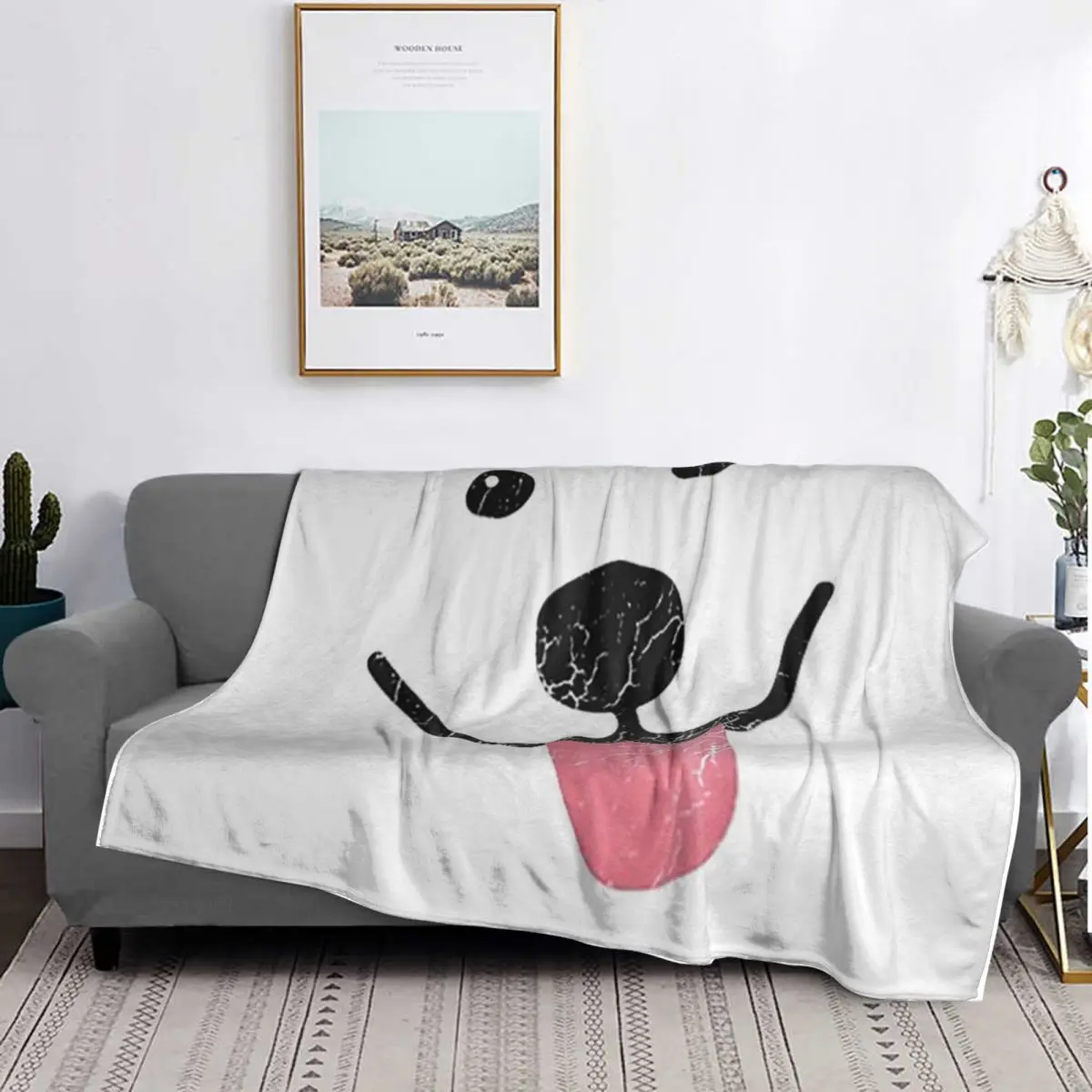 Funny Samoyed Blanket Soft Warm Flannel Throw Blanket Cover for Bed Living room Picnic Travel Home Couch