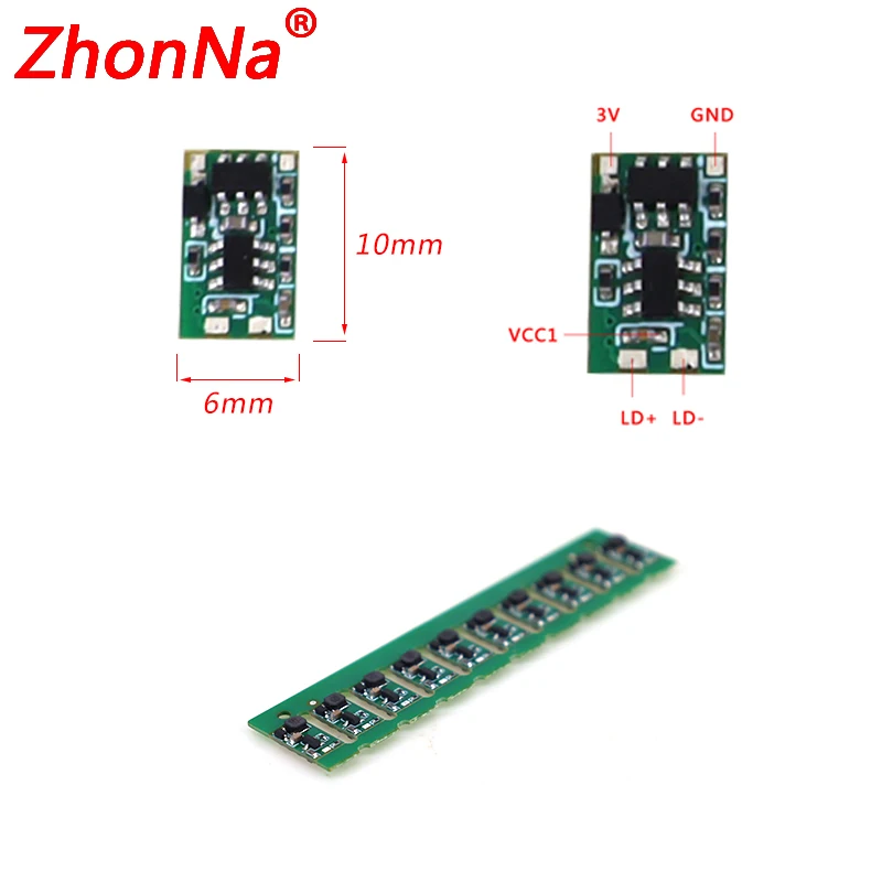 520nm Green Laser Boost Driver Board (B Style), 1-100mW, 3-7V Input, 7V Output, DIY Circuit for Laser Modules & Stage Lighting