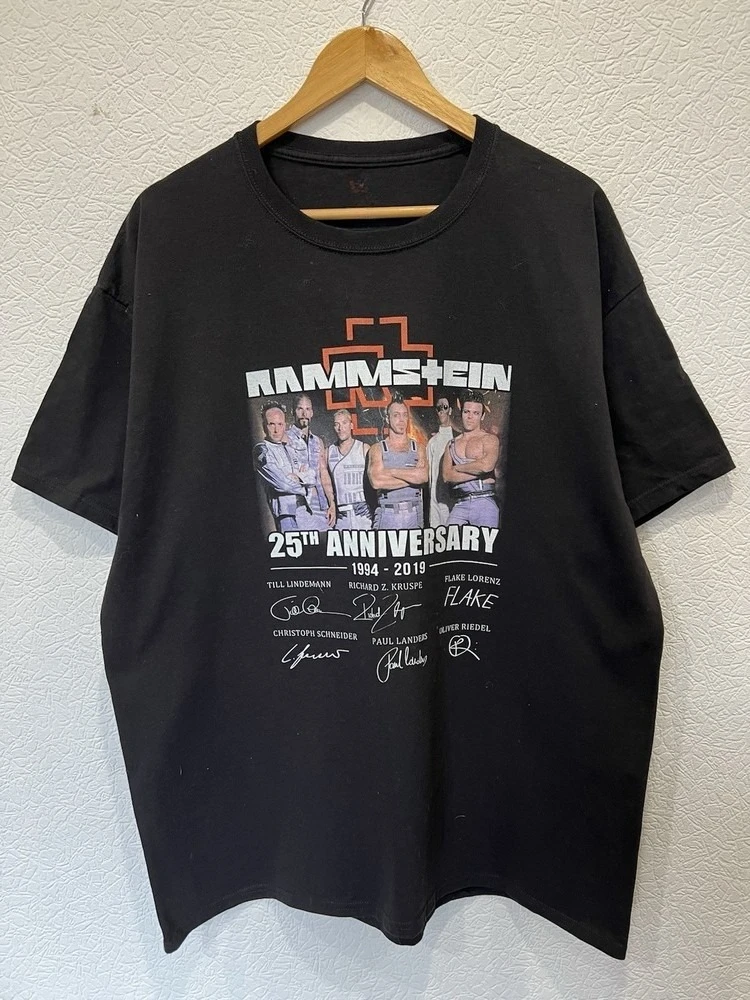 

2025 Rock Heavy Metal Band Rammstain Pattern Top T-shirt Breathable Street Wear S-3XL