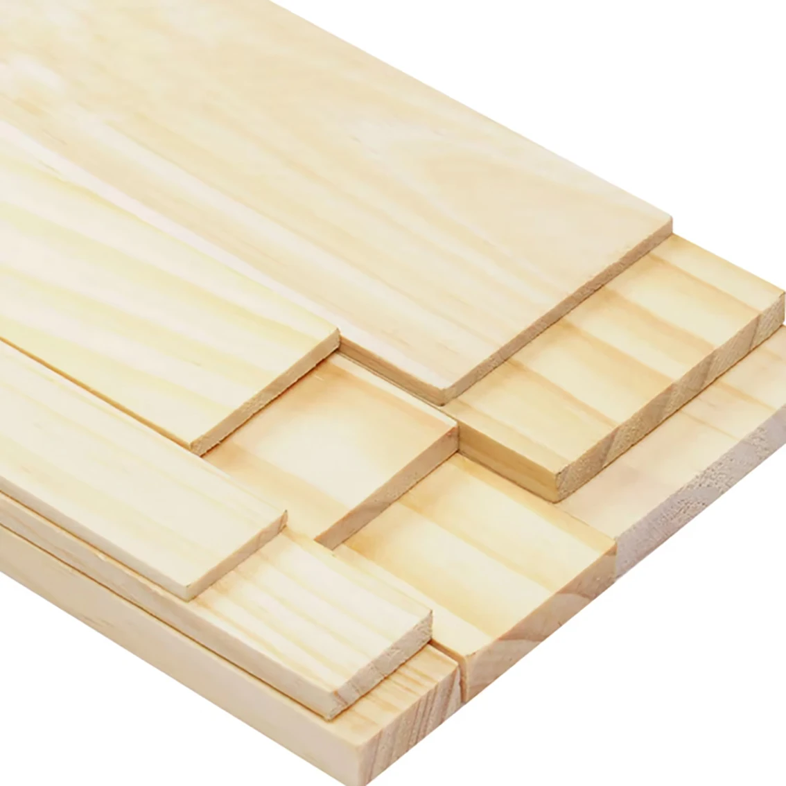 1-20pcs Rectangular Wood Strip Thickness 3/5/8mm Solid Pine Board DIY Model Material Crafts Decoration Making Parts