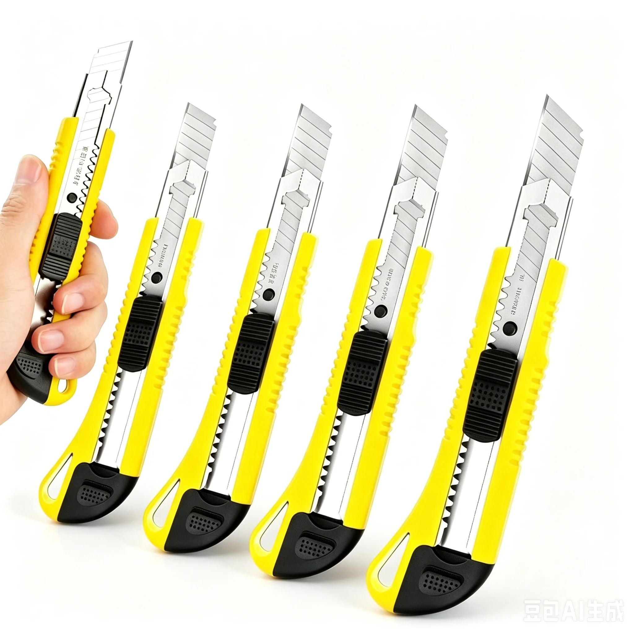 Multi Purpose Retractable Box Cutter Utility Non Slip Cutting Knife Wallpaper Cardboard Cutter Office Stationery Hand Tool
