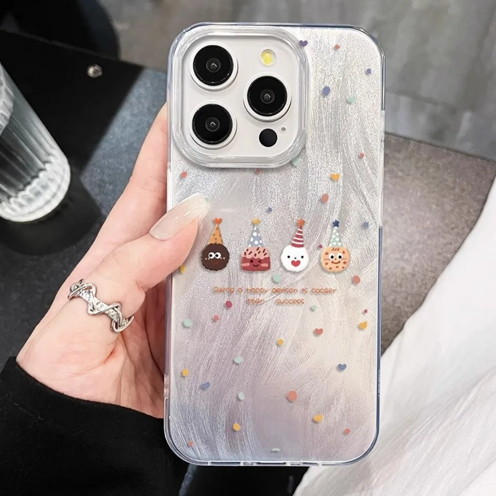 

Милый чехол для телефона в горошек с печеньем для Huawei Mate70Pro Mate60 Mate50, простой роскошный защитный чехол с перьями и защитой от падения