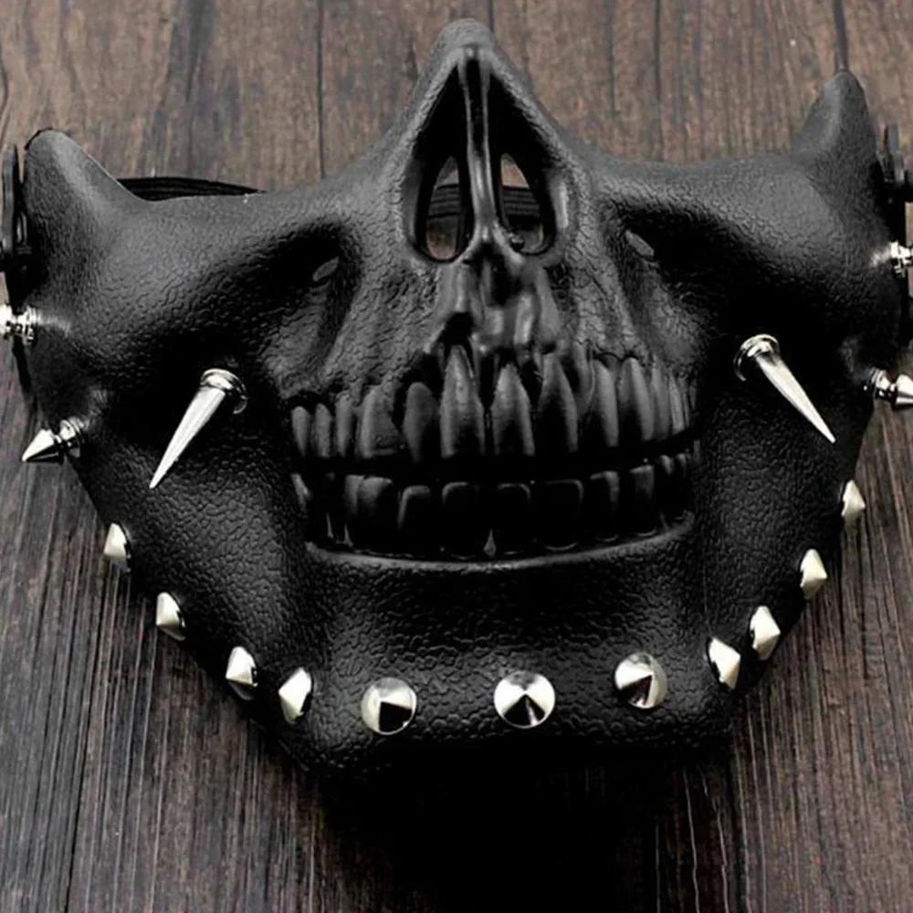 

Киберпанк Стиль Steam Punk Вечеринка Личность Шипы Хэллоуин Маска Для Взрослых Маска Для Вечеринки Косплей Маска Сценический Реквизит