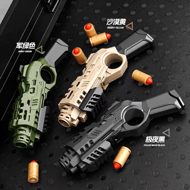 Spray Gun EDC Fired Soft Bullet Pistol Multi Playability Ratchet Flip Decompression Push Slider Fidget Spinner Fingertip Toy - Image 6