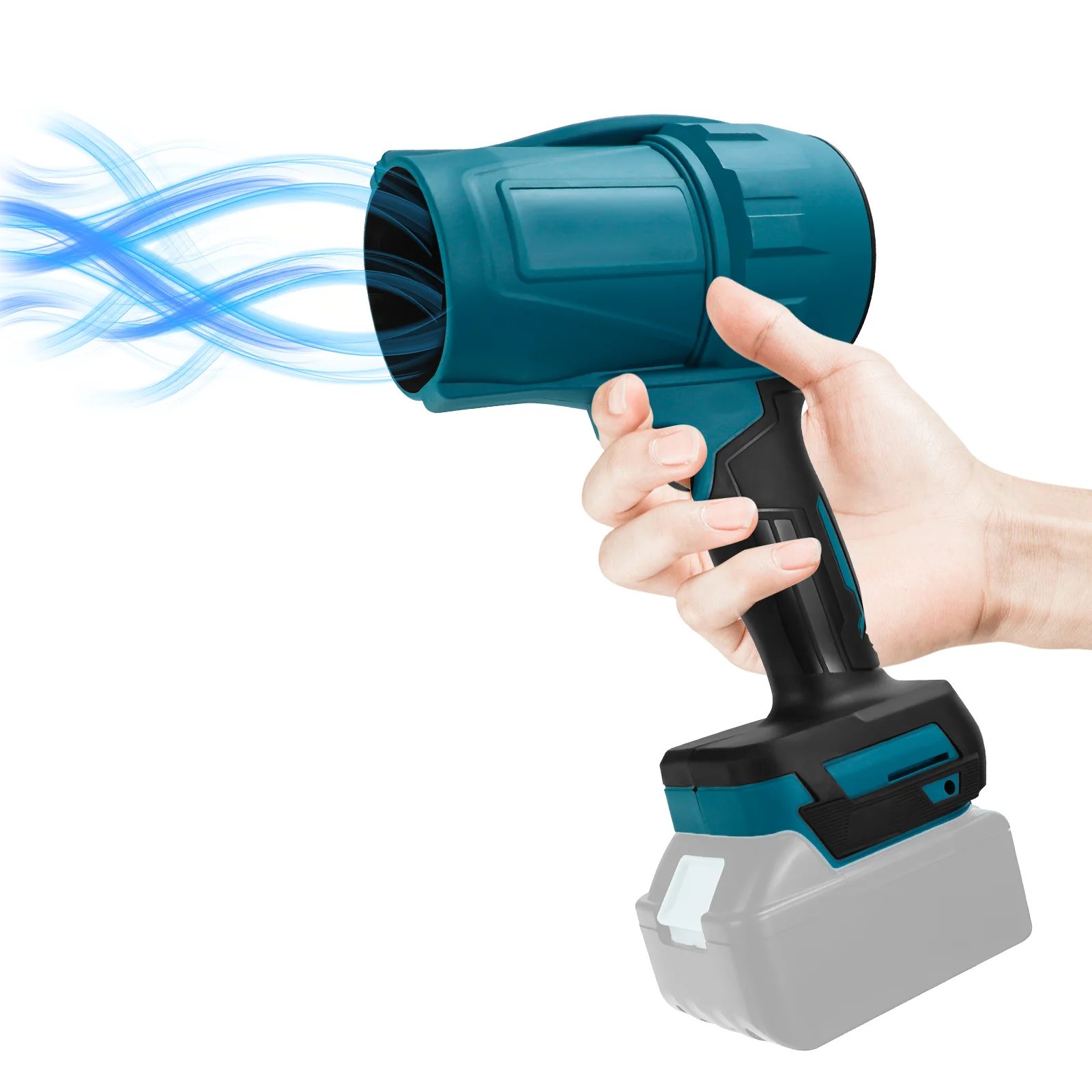 

Brushless Electric Air Blower Turbo Jet Fan 30000RPM Handheld Dust Blowing Power Tool for Makita 18V Battery (No Battery)