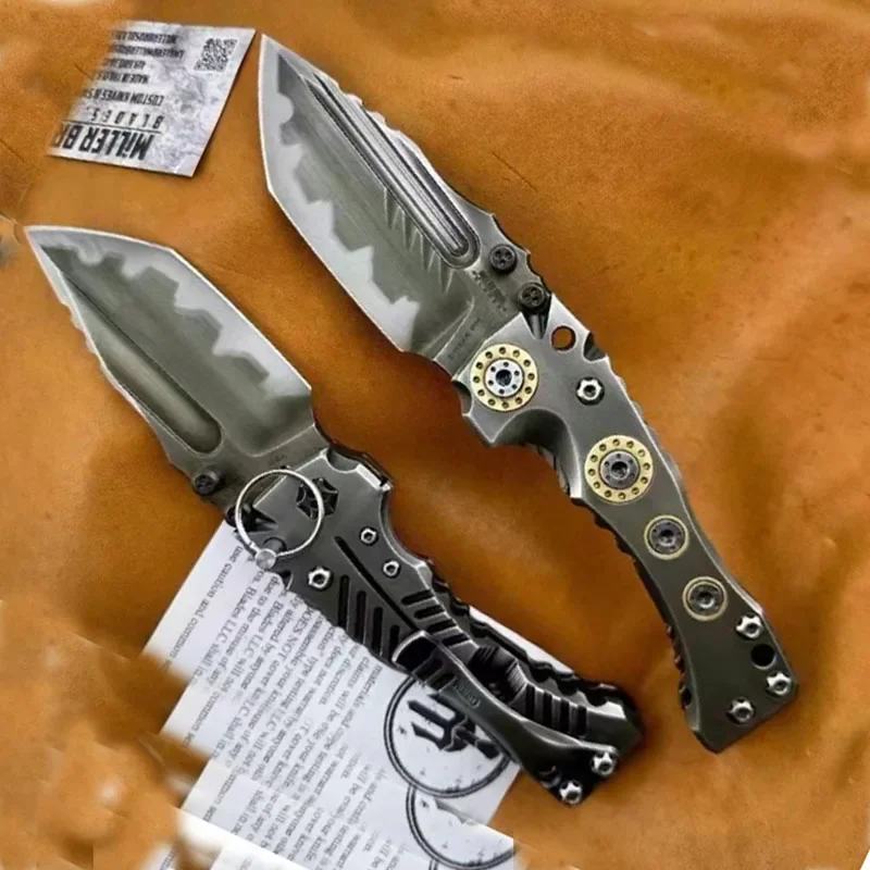 T1 الثقيلة سكين للفرد Z-Wear شفرة TC4 سبائك التيتانيوم مقبض التخييم الصيد الصيد سكينة تكتيكية EDC سكينة سفر