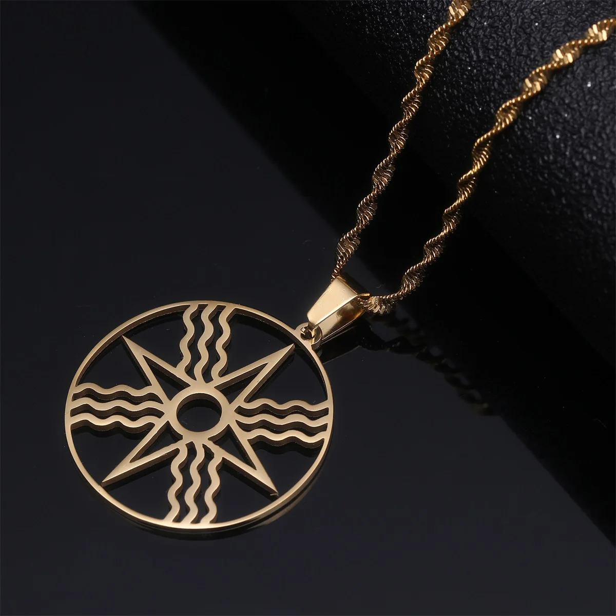 Ashur Pendant Necklaces for Women Men Jewelry Assyrian Aramean Chain