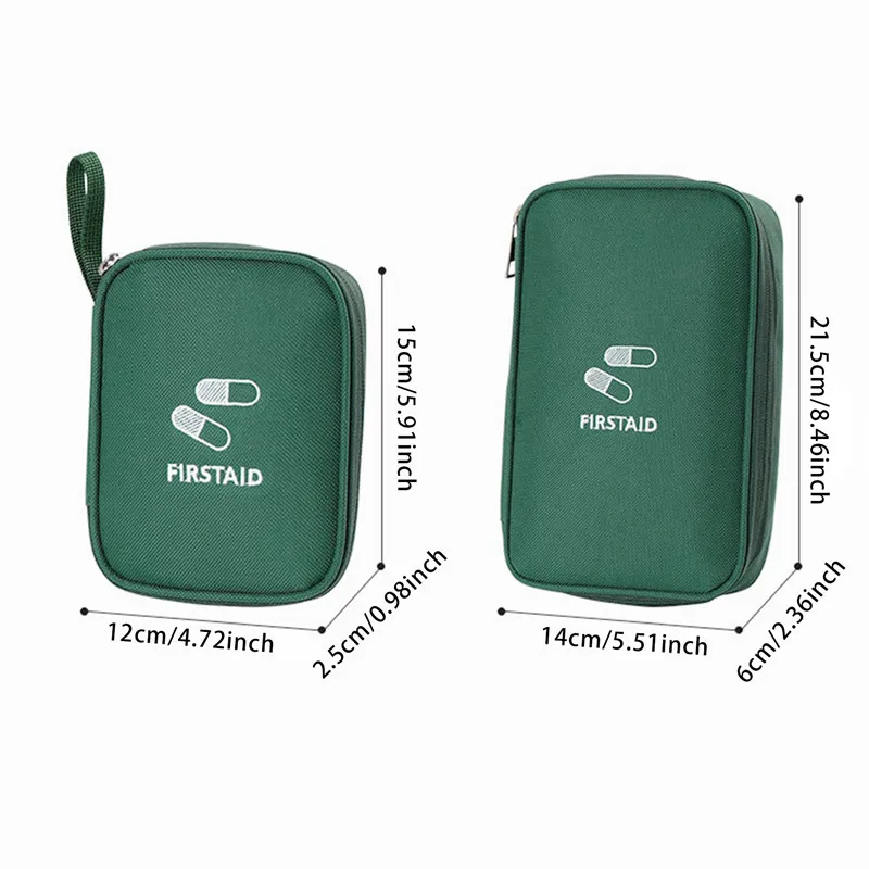 Portátil Mini Medical Storage Bag Kit de Primeiros Socorros de Emergência, Home Outdoor Travel Bag, Camping Organizer