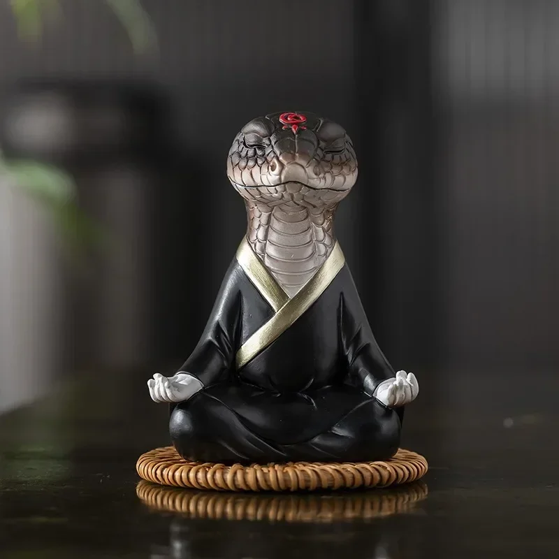 Zen Snake Ornaments for The Year of Birth Desktop Luck Car Decoration Gifts Python Mascot