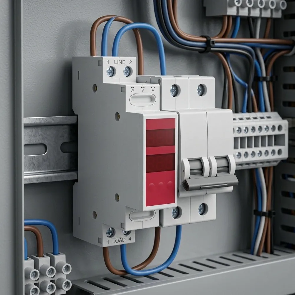 For Smart Home For WiFi Switch 16A 2P for US Split Phase Wiring Real Time Power Data Overvoltage Alarm Compatible