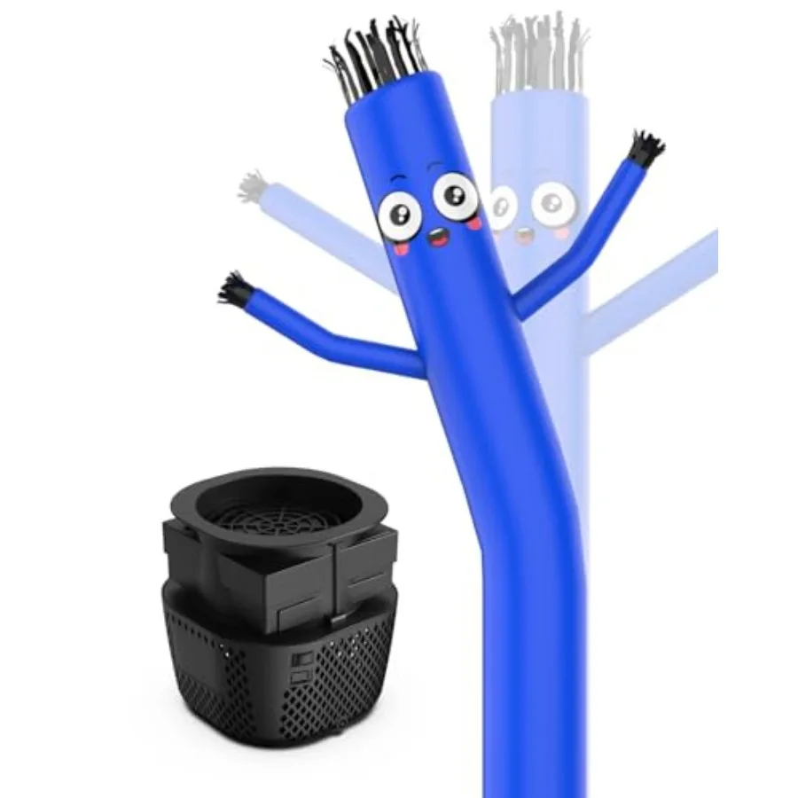 

Outdoor inflatable tube man: 6 ft tall, PVC material, vibrant red color, energy-efficient blower for mall openings, business ad