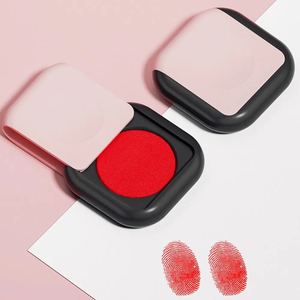 Clear Stamping Mini Fingerprint Ink Pad Finger Printing Quick-drying Thumbprint Ink Pad Portable Anti-Fake Stamp Pad Contract