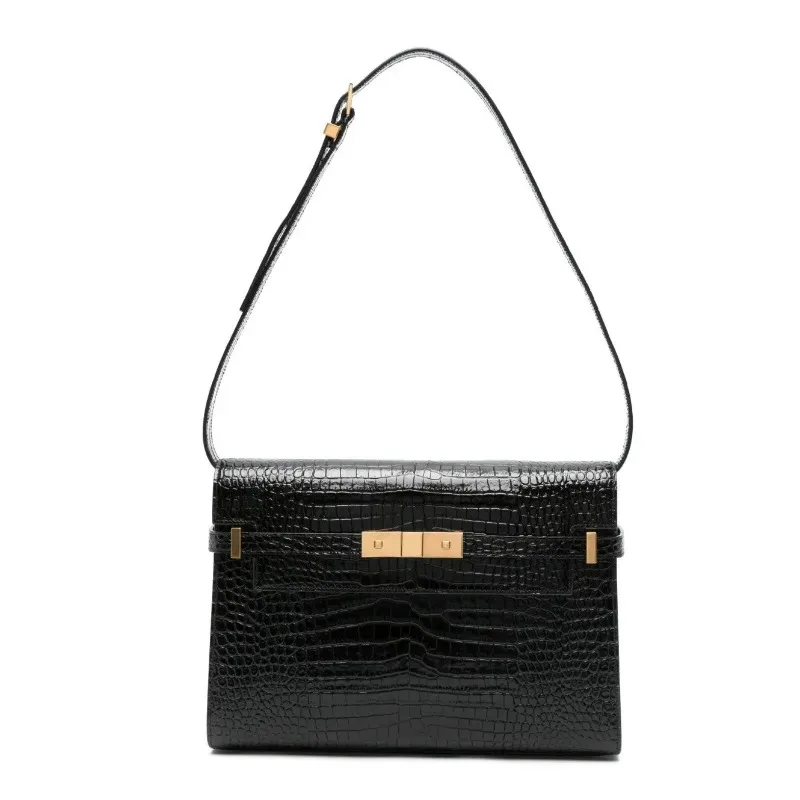 

Manhattan Shiny Crocodile-embossed Shoulder Bag Women Highest Quality Genuine Leather Exquisite Luxury Designer Crossbody Bags
