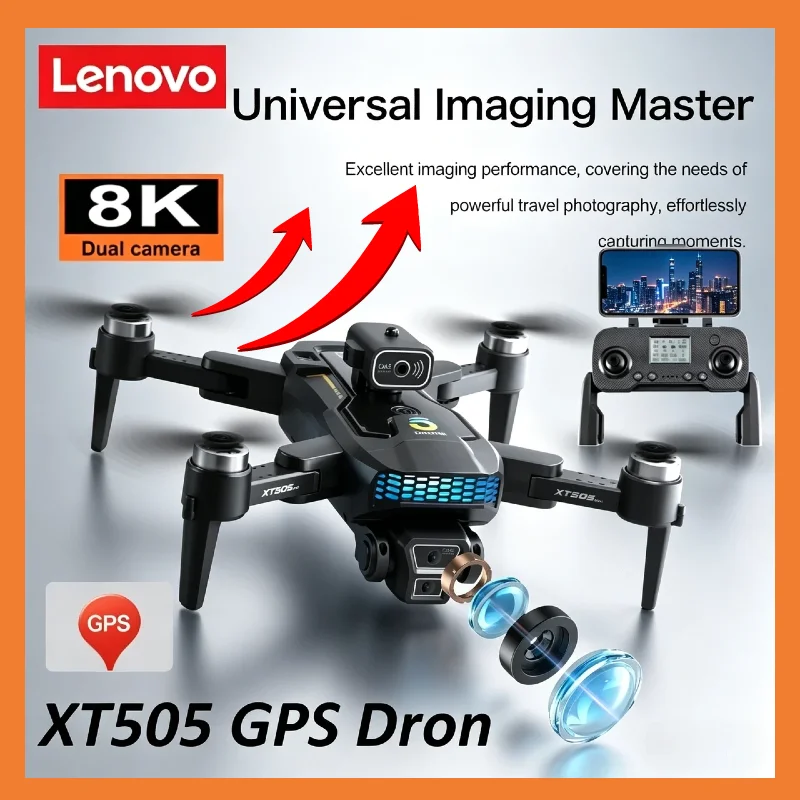 

Lenovo XT505 5G GPS Brushless Foldable RC Quadcopter with Optical Flow Dual WiFi Aerial Camera Gimbal