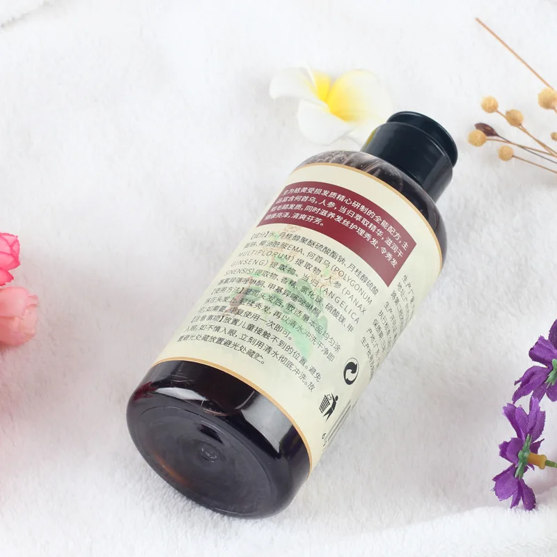 Polygonum Multiflorum Herbal Shampoo Soothe Scalp, Improve Frizz Turning White Hair Black, Nourishing and Protecting Hair