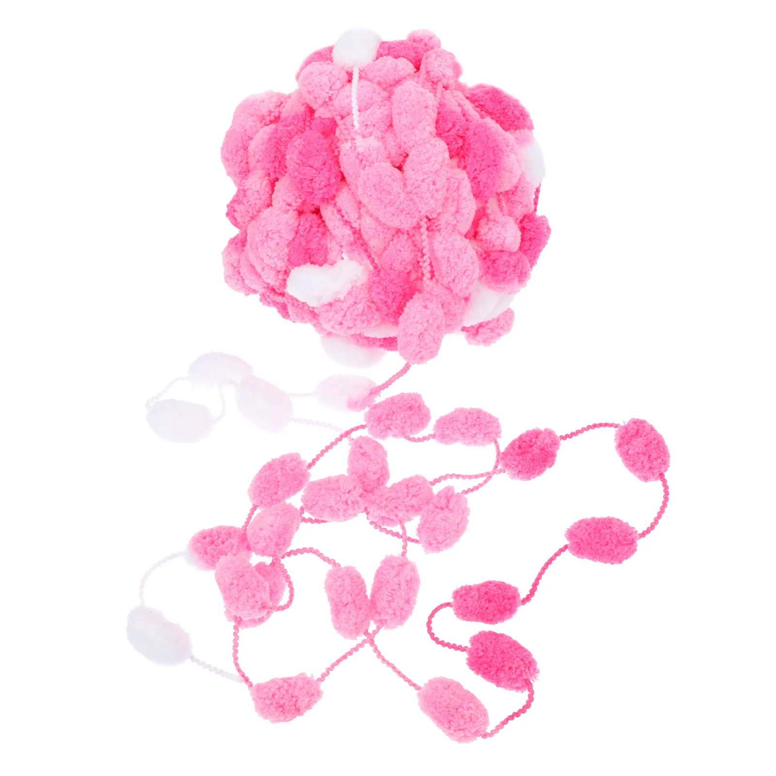 

Wool Yarn Pompom Blanket Knitting Scarf Pink Baby Supple H crafts Craft Yarns DIY Projects Decorative Supplies
