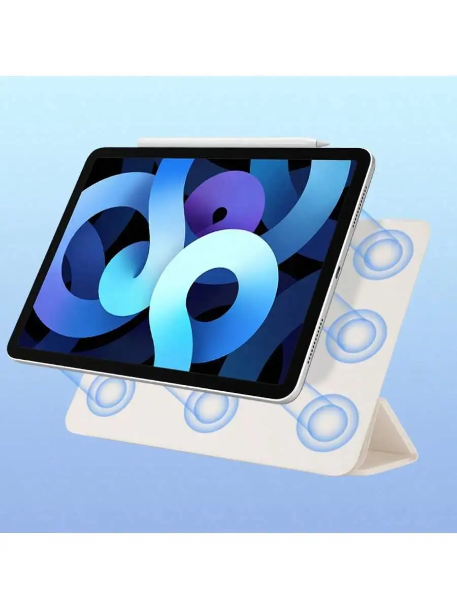 Magnetic Case for iPad Air 13 M2/M3/M4 (2024/2025/2026) - Double-Sided Magnetic, Tri-Fold Stand, Auto Wake/Sleep