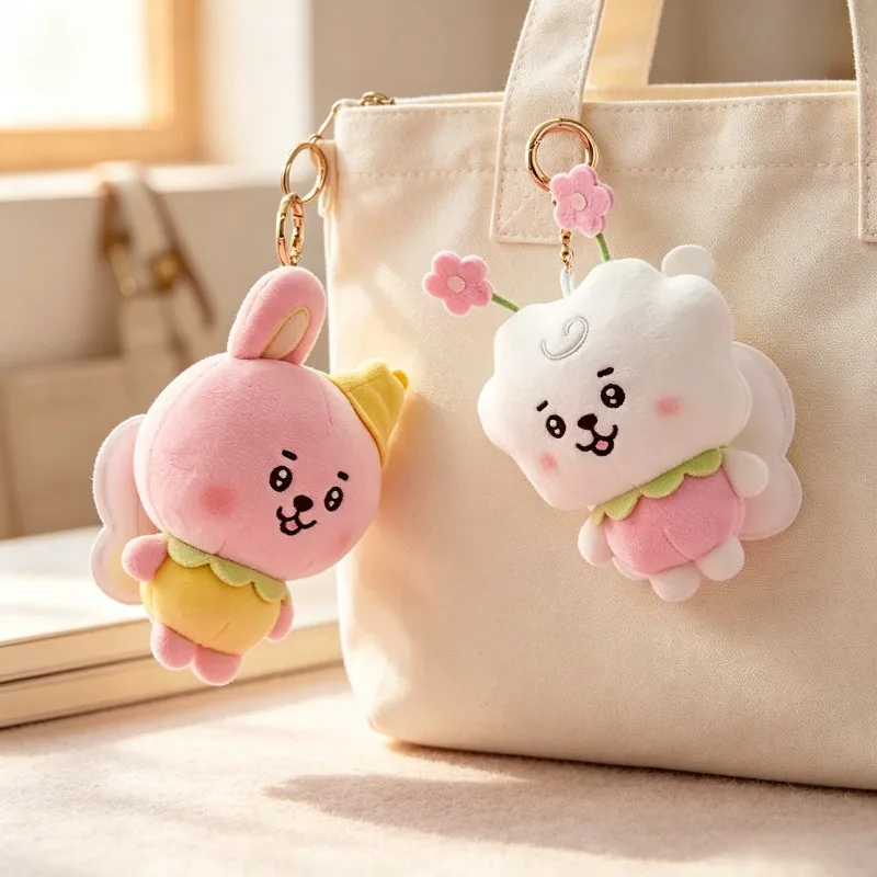 BT21 Chimmy Cooky koya Shooky Tata Creative Anime Peripheral Cartoon Keychain Personality Cute Backpack Decorative Doll Pendant view 4