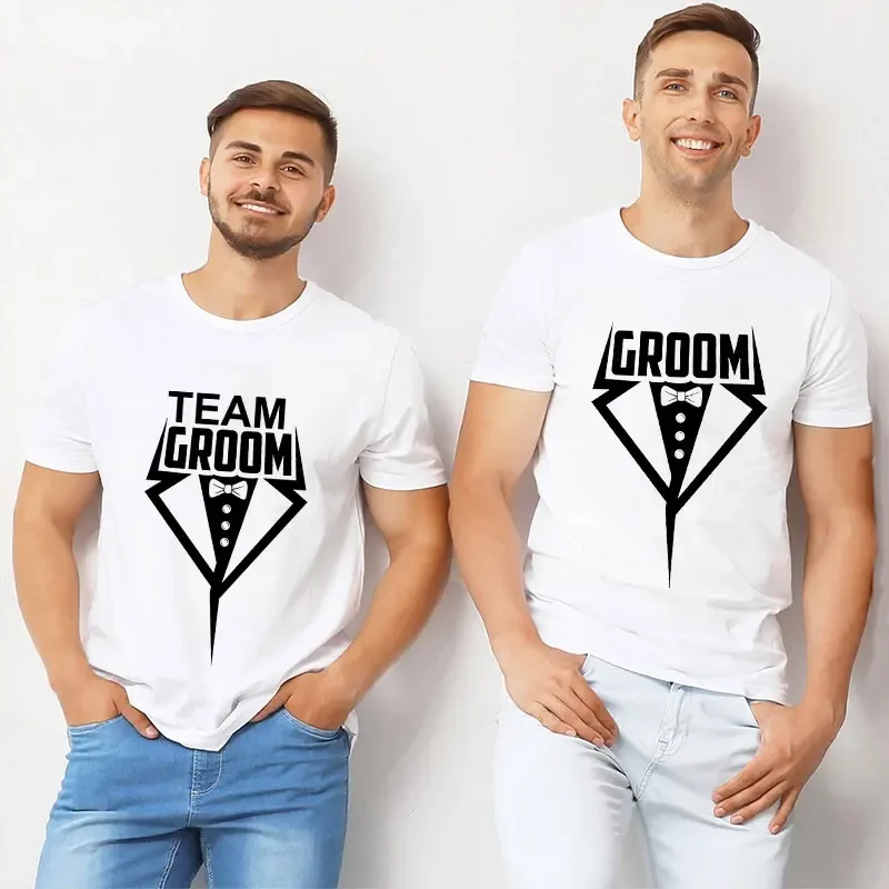 2024 Fashion Graphic Single Farewell Party T-shirt Team Future Groom Wedding Tshirts Best Man Evg Tees Bachelor Stag Party Tops