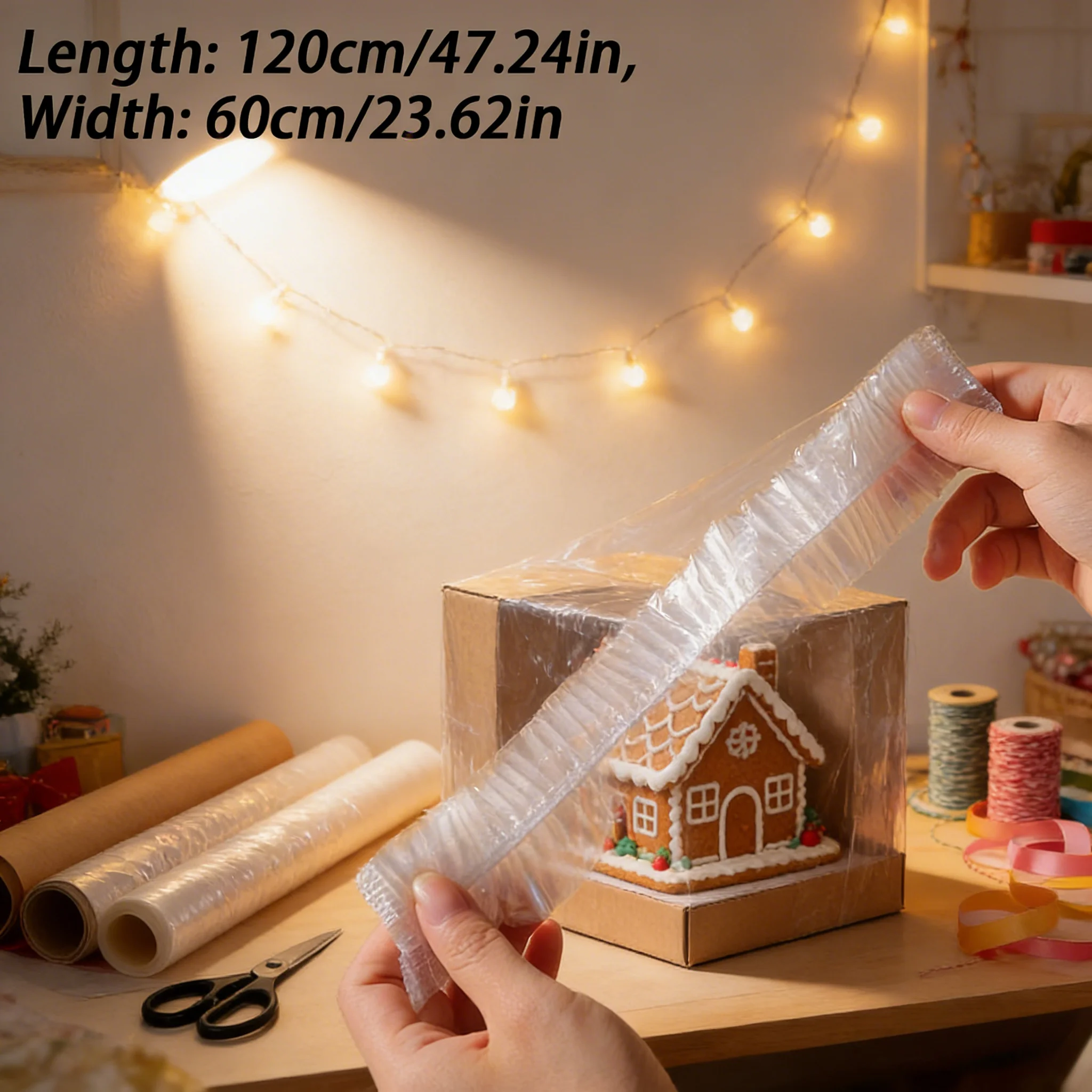 Large Clear Dust Cover 47x24 Inch for Post-Holiday Storage - Elastic Edge Protector for Fans, Seasonal Decor, and Kitchenware