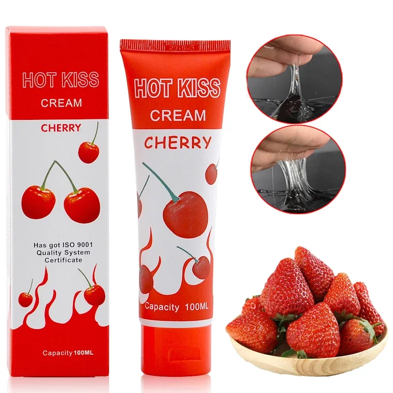 100ml Fruit Flavour Flavor Edible Lubricant for Anal Vaginal Oral Sex Lubricating Oil Adult Sex Products Body Massage Gel