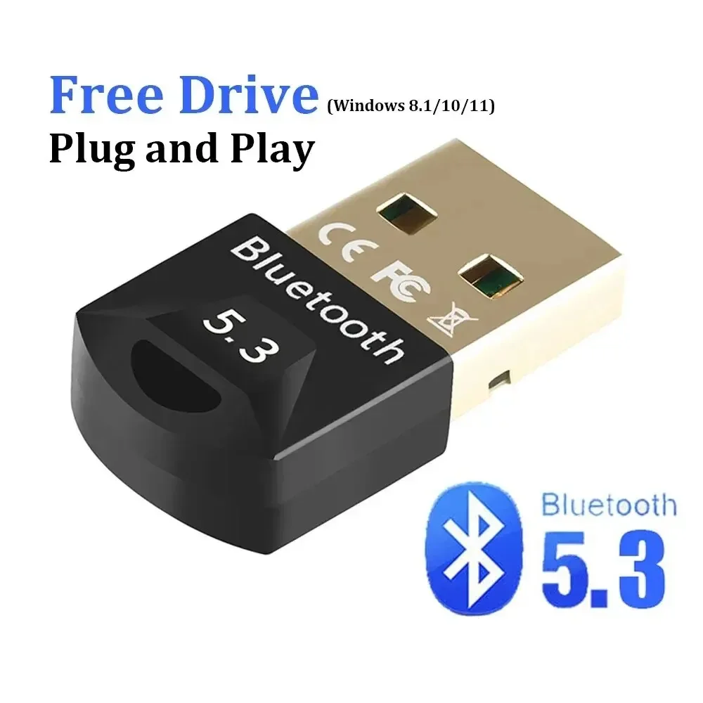 Bluetooth Adapter for Pc Usb Bluetooth 5.3 Dongle Bluetooth 5.0 Receiver for Speaker Mouse Keyboard Music Audio Transmitter