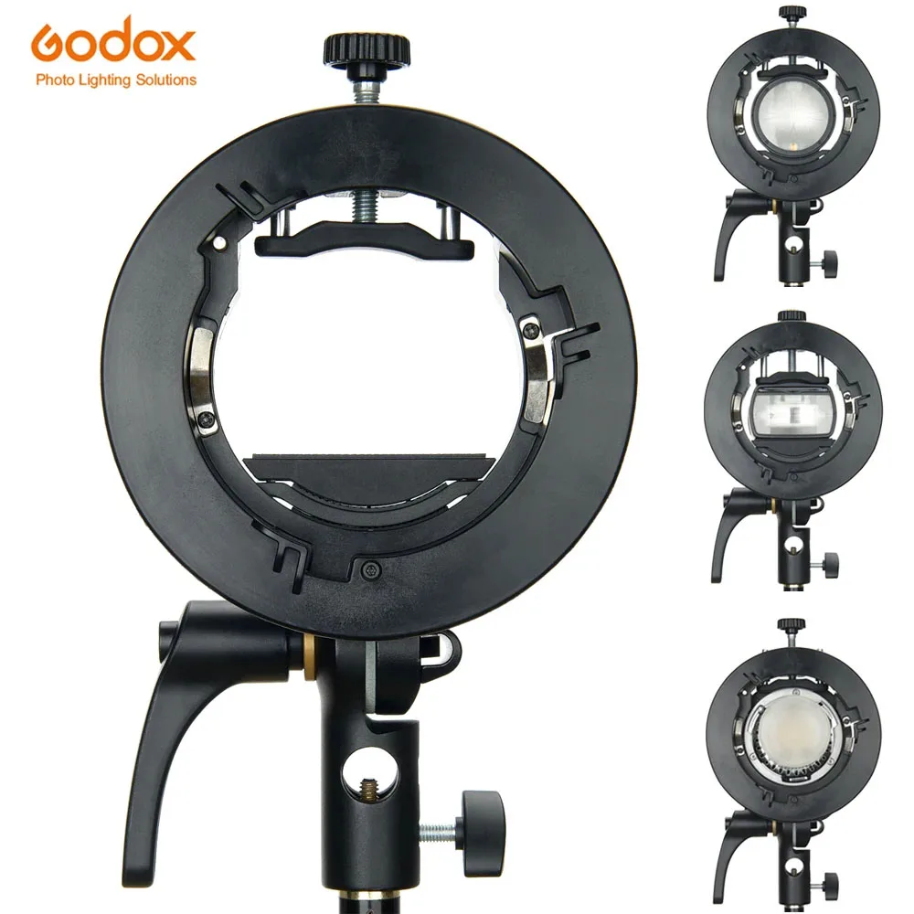 Godox S2 Bowens Mount Flash S-type Holder Bracket for Godox V1 V860II AD200 AD400PRO Speedlite Flash Snoot Softbox